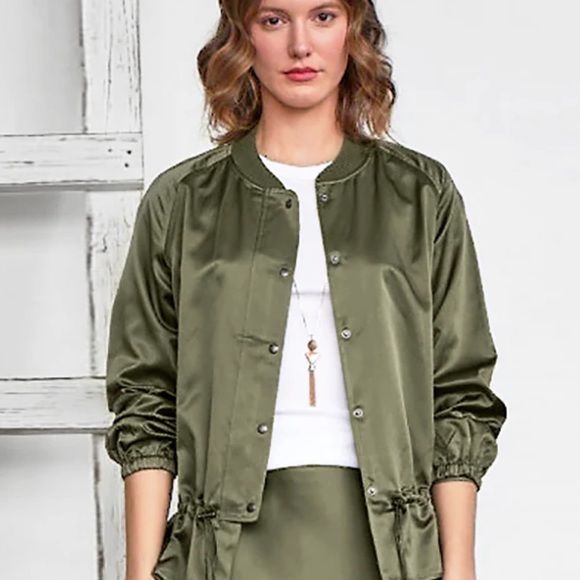 Go Silk Bomber jacket. NWOT. Small. - Picture 1 of 6